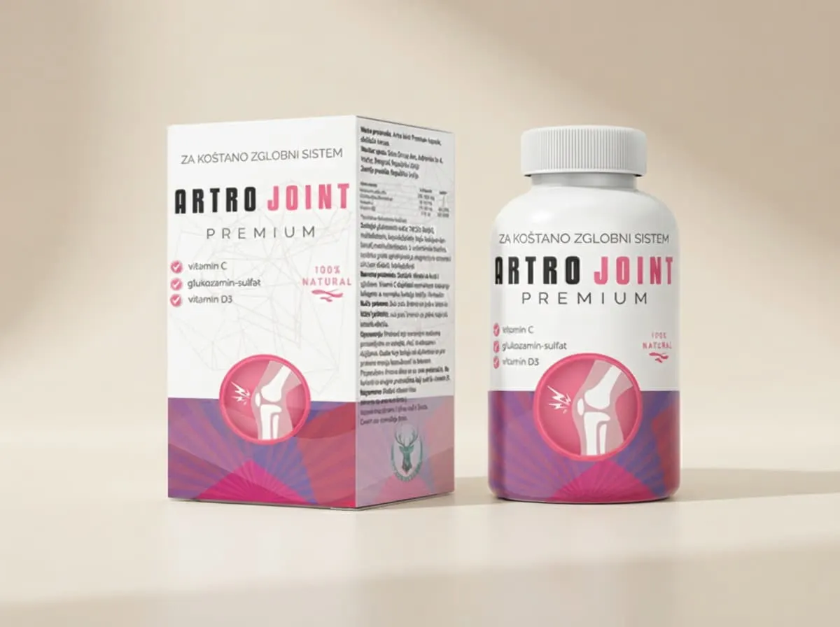 Artro Joint Premium: kutija i bočica na svetloj podlozi, spremne za porudžbinu